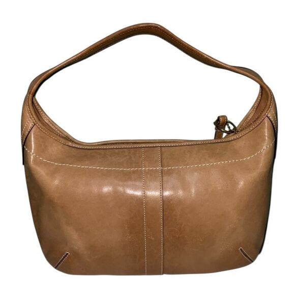 VINTAGE COACH ERGO TAN LEATHER FRONT POCKET HALF MOON SHOULDER BAG - Picture 6 of 16